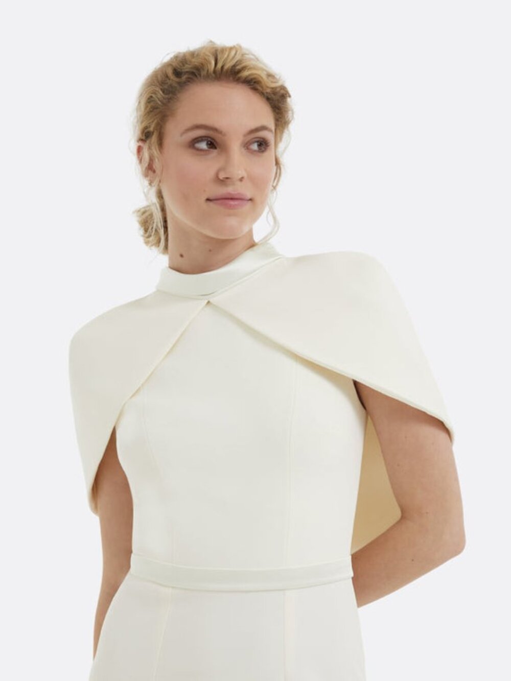Safiyaa Arella Ivory Midi Dress (MSRP: $1395)